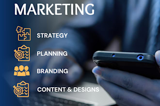 create a digital marketing plan, content strategy and social media posts