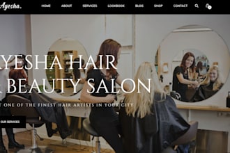 squarespace cosmetology beauty personal care website hair beauty salon makeup