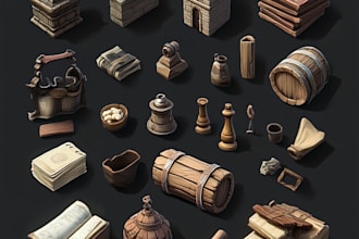 create unique icons, props, objects etc for your games