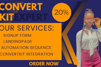 setup your convertkit account kit newsletter template landingpage kit automation