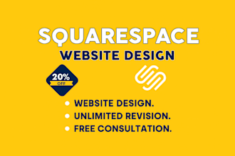 design, redesign squarespace website or build website development squarespace