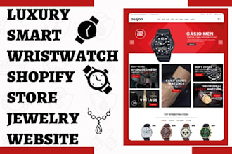 build luxury smart watch shopify store wrist watch website jewelry website