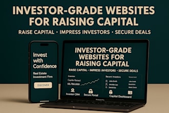 build your vc, private equity, fundraising lp portal re developer funnel website