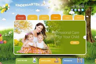 build kindergarten website daycare website preschool website childcare website