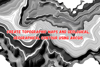create topographic maps and geological, geographical contour using arcgis