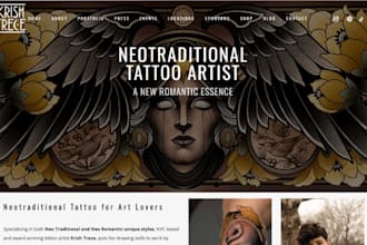 build squarespace tattoo artist portfolio website tattoo studio art website