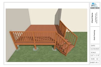 design your deck, screened porch, and outdoor wood structure, furniture design
