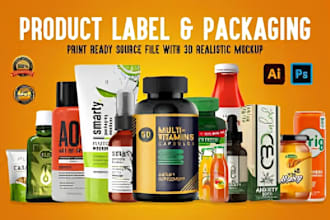 design product packaging, label, pouch, and box design for your brand