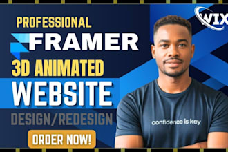 design framer website develop framer to figma spline 3d animated wix website