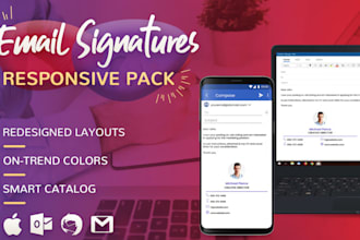 create a professional HTML email signature for gmaii outlook