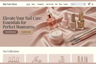 design beauty salon nail tech shopify store lash extension store makeup website