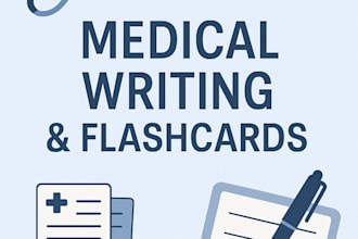 create medical flashcards,health content as medical student
