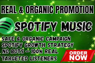 spotify music organic campaign music promotion spotify promo profile listener