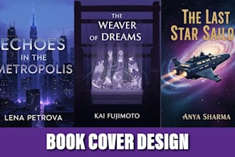 design a custom fantasy book cover for amazon KDP, 3d mockup