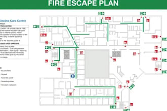 design a custom fire emergency evacuation plan for your floor plan