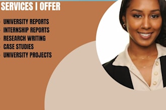 research and handle your internship report and university projects in 12 hrs