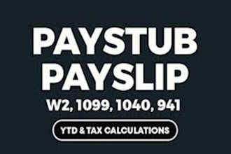 design paychecks, paystubs payroll, w2 and salary slips
