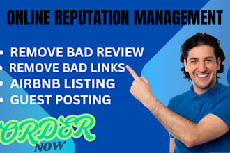 professionally manage and improve your online reputation and airbnb profile