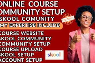 setup skool community online course skool management course upload skool setup