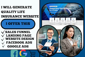 build responsive life insurance website, insurance  health insurance website