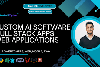 do custom ai software, full stack web application developer, software developer
