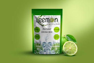 design stunning food and beverage pouch packaging design