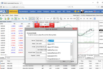 develop mql4 or mql5 trading bots for mt4 and mt5 platform for forex trading bot