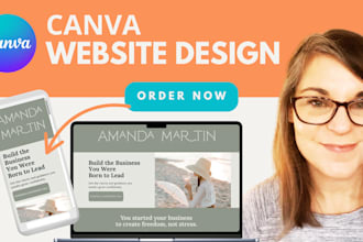 create a canva website for your portfolio or sales landing page