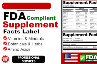 create fda compliant supplement facts label