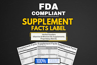 create fda compliant supplement facts label