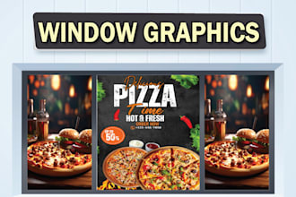 design professional window signage and displays