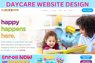 build daycare website kindergarten website preschool website childcare website