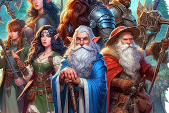 do a dnd and d and d character art illustration for you