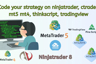 code your strategy on ninjatrader, ctrader, mt5 mt4, thinkscript, tradingview
