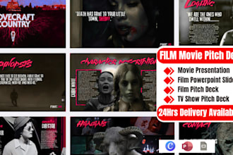 design film pitch deck, movie pitch deck, film PPT presentation design, TV shows