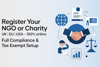 register your ngo, charity, cic in the UK charity, eu, USA with full compliance