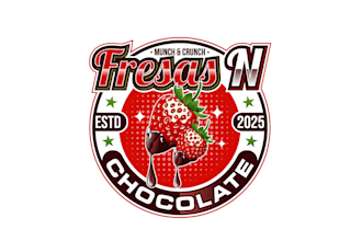 create creative and good looking strawberry logo design