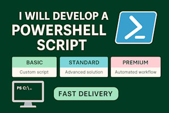 write or automate powershell scripts for windows, active directory and security