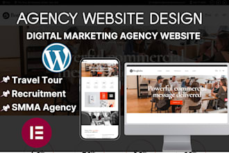 build agency website, recruitment agency website, travel agency website