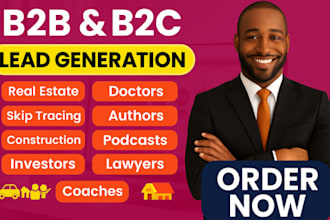 provide leads for real estate, authors, lawyers, doctor, coaches and investors