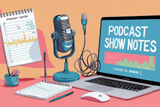 write SEO optimized podcast scripts and shownotes for you
