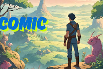 make comic, webcomic, webtoon in manga style for you