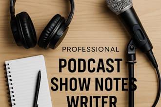 write SEO optimised podcast show notes for any niche