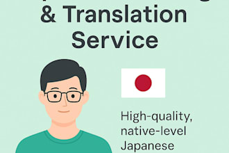 write native japanese content and translate from english