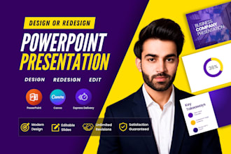 do modern presentation and ppt redesign, edit and redesign educational slides