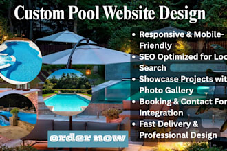 design responsive pool website and pool landing page