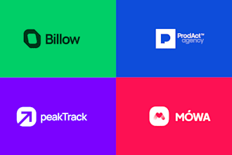 design a modern minimalist app logo and brand guide