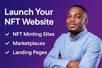 create nft website, minting page, nft marketplace, and nft landing page