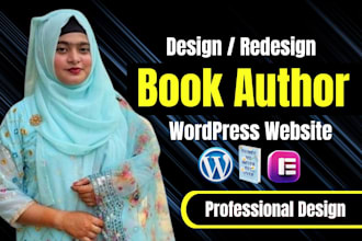 design professional author landing page, book author website, ebook website