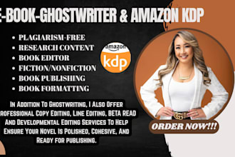 ebook ghostwriter, ghost book writer, non fiction ghostwriter, KDP book writer